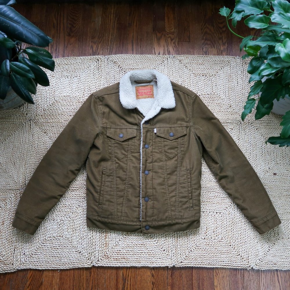 Levi's Tan Corduroy Sherpa Jacket